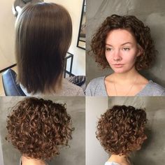 Spiral Perm Short Hair, Loose Curls Hairstyles, Bob Haircut Curly, Messy Short Hair, Blending Gray Hair, Long Gray Hair, Blonde Hair Looks, Curly Hair With Bangs, Winter Hair