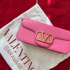 Pink Valentino Garavani Shoulder Bag Brand New Condition Never Worn Pink Valentino, Valentino Purse, Valentino Bag, Valentino Garavani Bag, Studio Lighting, Bag Brand, Valentino Garavani, Calf Skin, Vision Board