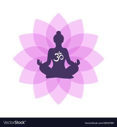 the silhouette of a buddha sitting on top of a lotus flower in front of a white background