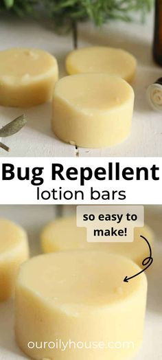 two images show how to make bug repellent soaps with beeswap