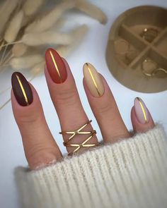 September Nails, Fall Nail Trends, Heart Nails, Fall Nail Designs