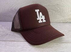 New la brown cap hat 5 panel unstructured polyester front high crown trucker snapback vintage Brown Snapback Hat For Baseball Season Streetwear, Brown Snapback Hat For Streetwear, Brown Flat Bill Baseball Cap For Streetwear, Brown Flat Bill Baseball Cap, Brown Fitted Baseball Cap, Brown Baseball Cap Snapback For Streetwear, Brown Snapback Baseball Cap For Streetwear, Brown Trucker Hat With Snapback, Brown Curved Brim Snapback Hat For Streetwear