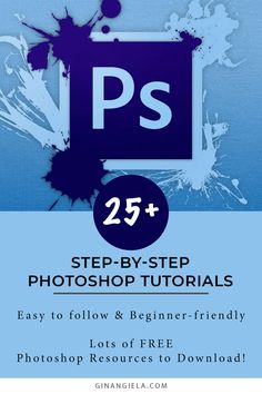 the photoshopped logo with text that reads 25 step - by - step photoshopping