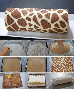 how to make a giraffe print cake