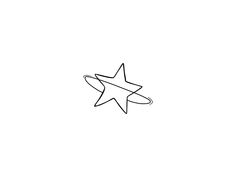 a black and white drawing of a star