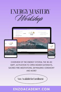 the energy master website is displayed on a laptop, phone and tablet screen with text overlay