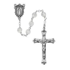 Crystal Tin Cut Sterling Silver Miraculous Medal Rosary Rosary Catholic Gifts Catholic Presents Rosary Gifts Rosary Boxes, Silver Centerpiece, Miraculous Medal, Rosary Beads, Catholic Gifts, Rosary, Clear Crystal, Crystal Beads, Metallic Silver