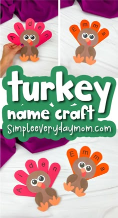 turkey name craft for kids to make