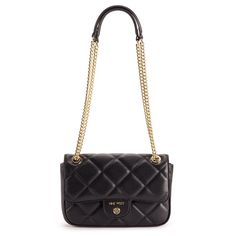 Carry around your essentials in edgy style with this quilted convertible crossbody/shoulder bag from Nine West. Carry around your essentials in edgy style with this quilted convertible crossbody/shoulder bag from Nine West. DETAILS Shoulder bag silhouette 6"H x 9"W x 3"D 9.5'' drop handle 22" crossbody strap length Magnetic snap closure Gold-tone hardware 2 interior pockets Water repellentCONSTRUCTION & CARE PU Cotton blend lining Wipe clean Imported NA Size: One Size. Color: Black. Gender: female. Age Group: adult. Black Quilted Flap Bag For Travel, Black Quilted Crossbody Flap Bag, Trendy Quilted Crossbody Shoulder Bag, Black Quilted Flap Shoulder Bag, Black Quilted Shoulder Flap Bag, Chic Quilted Shoulder Bag, Versatile Quilted Crossbody Shoulder Bag, Chic Quilted Crossbody Flap Bag, Chic Quilted Flap Bag For Everyday Use