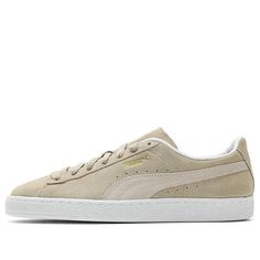 PUMA JJJJound x Suede 'Putty' 388659-05 (SNKR/Retro/Skate/Casual/Unisex/Classic) Beige Rubber Sole Skate Shoes For Streetwear, Beige Skate Shoes With Rubber Sole For Streetwear, Beige Low-top Skate Shoes With Gum Sole, Cream Leather Casual Skate Shoes, Casual Cream Leather Skate Shoes, Cream Sporty Sneakers For Skateboarding, Cream Lace-up Skate Shoes With Gum Sole, Beige Skate Shoes With Vulcanized Sole For Streetwear, Beige Vulcanized Sole Skate Shoes For Streetwear