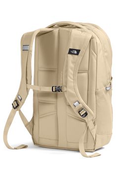 the north face backpack in beige