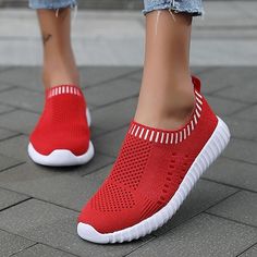 Category:Sneakers; Upper Materials:Mesh; Season:Spring   Fall; Heel Type:Flat Heel; Gender:Women's; Activity:Running,Walking; Toe Shape:Round Toe; Style:Sporty,Casual,Minimalism; Heel Height(inch):1-2; Outsole Materials:Rubber; Occasion:Daily; Closure Type:Loafer; Listing Date:08/15/2023; Production mode:External procurement; 2024 Trends:Plus Size,Flyknit Shoes; Foot Length:; Foot Width:; SizeChart1_ID:2:184043; Size chart date source:Provided by Supplier. Goddess Wear, Sketchers Shoes, Casual Slip On Shoes, Sporty Casual, Blazer Designs, Casual Sneakers Women, Black Socks, Mesh Shoes, Women Outfit