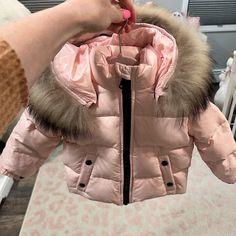 Never Worn 3-6 Month Light Pink Puffer With Fur Hood. Bought For My Daughter Before She Was Born. She Never Got To Wear This Beautiful Coat. More Pictures Available Upon Request. I Took Off Tag But There Isn’t A Option For That In Details Puffer Jacket With Fur Hood, Puffer Coat With Fur, Coat With Fur Hood, Jacket With Fur Hood, Puffer Jacket With Fur, Coat With Fur, Fur Hood Jacket, Fur Hood Coat, Sour Cherry