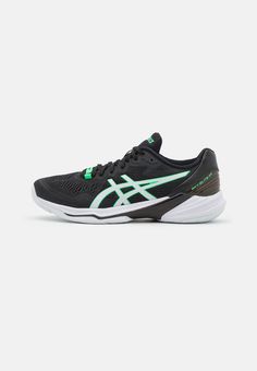 ASICS SKY ELITE FF 2 - Volleyballsko - black/new leaf Volleyball Shoes Black, Pink Collection, Shoes Pink, Volleyball Shoes, New Leaf, Shoes Black, New Black, Volleyball, Black Shoes