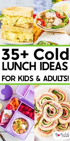 25 + cold lunch ideas for kids and adults that are easy to make in minutes