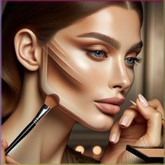 Jaw Contour, Easy Makeup Tutorial For Beginners, Jawline Contouring, Apply Contour, Lips Contour, Defined Jawline, Makeup Basics, Full Makeup Tutorial, Natural Makeup Look Tutorial