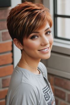 Short Spiked Hair, Short Hair Pixie Cuts, Pixie Haircut For Thick Hair, Hair Cuts For Women, Edgy Short Hair, Short Hairstyles For Thick Hair, Short Choppy Hair, Very Short Hair