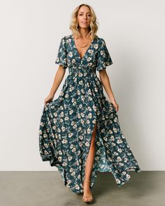 Who else loves a moody floral this time of year? 💃 These are perfect transitional pieces to elevate your wardrobe this fall ✨ Available in S - 3XL and bump friendly! Shop these gorgeous styles now 🛍️ Flowy Floral Dress With Smocked Back And Short Sleeves, Flowy Chiffon Dress With Smocked Bodice, Casual Chiffon Maxi Dress With Smocked Back, Flowy Chiffon Maxi Dress With Smocked Back, Beach Chiffon Dress With Smocked Bodice, Flowy Maxi Floral Dress With Smocked Back, Flowy Floral Dress With Smocked Back For Vacation, Bohemian Fitted Maxi Dress With Elastic Waistband, Fitted Bohemian Maxi Dress With Elastic Waistband