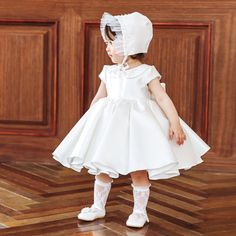 Only $69.99, Flower Girl Dresses Vintage Baby Collar Princess Flower Girl Dress With Sleeves Couture Pageant Gown #TG7099 at #GemGrace. View more special Flower Girl Dresses now? GemGrace is a solution for those who want to buy delicate gowns with affordable prices, a solution for those who have unique ideas about their gowns. Little Princess collection new arrived, shop now! Pageant Dress With Floral Applique And Fitted Bodice, Spring Princess Style Fitted Ball Gown, Fitted Princess Ball Gown For Spring, Princess Style Fitted Ball Gown For Spring, Fitted Floral Applique Princess Dress For Dress-up, First Communion Tulle Dress With Ruffles, Fitted Satin Princess Dress For Pageants, Satin Princess Dress For Dress-up, Fitted Princess Style First Communion Dress