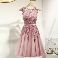 Knee Length Bridesmaid Dresses, Short Formal Dress, Elegant Cocktail Dress, Sleeveless Bridesmaid Dresses, Prom Dresses 2020, Pink Homecoming Dress, Formal Party Dress, Short Prom Dress, Dresses 2020