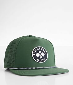 American Needle Pickleball Trucker Hat - Green , Men's Darkgreen Rubber patch perforated snapback hat One size fits most. 100% Polyester. Apparel & Accessories > Clothing Accessories > Hats Adjustable Green Trucker Hat With Logo Patch, Sports Trucker Hat With Logo Patch And Flat Brim, Green Baseball Cap With Logo Patch For Sports, Green Snapback Trucker Hat With Logo Patch, Green Curved Bill Trucker Hat For Sports Events, Green Trucker Hat For Sports Events, Green Sporty Trucker Hat With Curved Brim, Green Snapback Hat With Logo Patch, Sporty Green Trucker Hat With Curved Brim