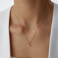 14K Solid Gold Minimal Star Necklace | Dainty Necklace Embrace celestial elegance with our 14K Solid Gold Minimal Star Necklace. This dainty necklace is a timeless piece, perfect for adding a touch of starry sophistication to any outfit. Features: Material: 14K Solid Gold Design: Minimalist star charm that exudes simplicity and grace Style: Dainty and elegant, suitable for everyday wear or layering Length: Adjustable chain for the perfect fit Why You'll Love It: Elegant Design: The delicate star charm adds a subtle sparkle to your neckline, making it a versatile accessory for any occasion. Premium Quality: Made from 14K solid gold, this necklace offers lasting beauty and durability. Versatile: Perfect for layering with other necklaces or wearing alone for a minimalist look. Perfect For: Gi Elegant 14k Gold Jewelry With Star Charm, Elegant Jewelry With Star Charm, Elegant Rose Gold Necklace With Star Charm, Diamond Necklace With Star Charm As Gift, Diamond Necklace With Star Charm For Gift, Elegant Round Pendant Jewelry With Star Charm, Elegant Yellow Gold Jewelry With Star Charm, Elegant Star-shaped Diamond Necklace, Elegant Star-shaped Necklace With Diamond Accents