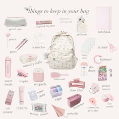 Bag List School, Things To Put In Bag For School, How To Pack Your Bag For School, Thing To Put In Your School Bag, What Do I Put In My School Bag, Things To Have In Ur School Bag, Things In My Bag School, Things To Keep In Backpack, What To Put In School Backpack