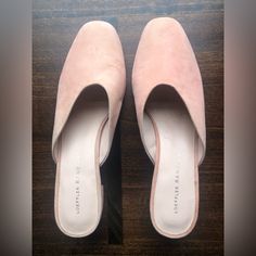 Lulu Suede Mule From Loeffler Randall In Size 8. Light Blush Pink Color. 2 Inch Block Heel. Like New Condition With Very Little Wear To The Heel & Sole. Pink Closed Toe Mules For Spring, Feminine Pink Mules For Spring, Pink Flat Mules For Spring, Chic Pink Block Heel Mules, Chic Pink Flat Mules, Feminine Pink Mules, Chic Pink Closed Toe Mules, Elegant Pink Mules For Spring, Light Blush Pink