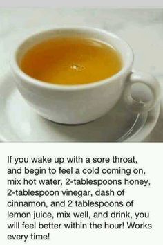 Sore Throat Tea, Throat Remedies, Sore Throat Remedies, Sick Remedies, Think Food, Cold Remedies, Homemade Remedies, Sore Throat