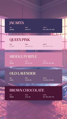 Colors:
3A345B
F3C8DD
D183A9
71557A
4B1535 Free Canva Templates, Flat Color Palette, Aesthetic Post, Explore Aesthetic, Color Design Inspiration, Hex Color Palette, Color Schemes Colour Palettes, Palette Art