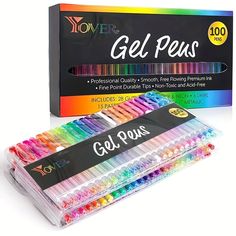 the box is full of gel pens