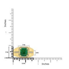 A fabulous fusion of luxury and style, this grand ring is designed with 18k yellow gold. Adding to its radiance are the shimmering octagon-cut Emerald and round Diamonds that are set for added richness. A perfect piece to add elegance to your look! Product Information SKU ADG52615 Metal Type 18K Metal Color Yellow Gold Ring Style Mens Metal Weight 8.44 Primary Stone Gemstone Name Emerald Gemstone Species Beryl No. Of Gemstones 1 Gemstone Shape Octagon Gemstone Color Green Gemstone Grade - Gemsto Luxury Yellow Gold Fusion Gemstones, Luxury Gold Emerald Ring In Fusion Style, Emerald Rings, Ring Style, Diamond Set, Emerald Gemstone, Green Gemstones, Emerald Ring, Metal Color