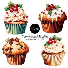 christmas cupcakes and muffins collection