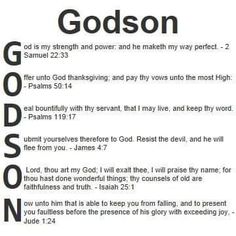 an image of god's word with the words godson written in black on it