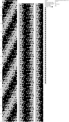 a black and white pattern with dots on the bottom, in different directions to make it look