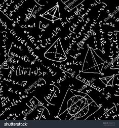 a black and white background with many different types of math symbols on it stock photo 549