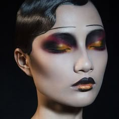 20s Makeup, Maquillage Goth, 1920s Makeup, Drag Make-up, High Fashion Makeup, Runway Makeup, Braut Make-up