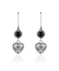 Sterling Silver Filigree Art Gemstone Dangle Women Heart Earrings Earrings Length: 1.35 Inches; Drop length: 0.45 Inches; Width: 0.40 Inches Black Onyx, Carnelian, Green Agate, Turquoise, gemstones are 4.00 mm, cabochon round-cut Ruby Corundum gemstones are 4.00 mm. checkboard faceted, round-cut. Comes with a silver polish cloth, velvet pouch and a luxurious gift box. Filigree is made of delicate metal strands that have been skillfully fashioned to create an outstanding combination of old and mo Carnelian Earrings, Filigree Heart, Black Earrings Dangle, Silver Polish, Art Heart, Heart Dangle Earrings, Tiny Earrings, Heart Gemstone, Sterling Silver Filigree