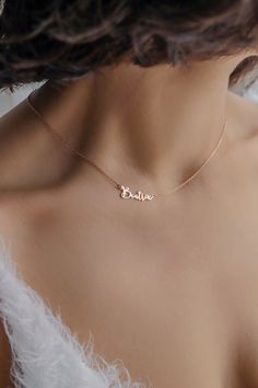 Personalized Jewelry Sideways Name Necklaces Minimalist Silver Jewellery Gift for Mom Wife Girlfriend Woman Gold Rose Accessories Hazel Jewelry Design, which designs personalized jewelry with its modern and high-quality workmanship, manages to be the favorite of women with its different silver name necklace models. Hazel Jewelry Design, which is the first choice of women who care for their elegance and style, appeals to the tastes of users of all ages with the trend of recent years with one-name Rose Gold Charm Necklaces With Custom Name, Adjustable Clavicle Chain Necklace For Personalized Gift, Minimalist Name Necklace For Birthday Gift, Minimalist Name Necklace As Gift, Minimalist Name Necklace For Birthday And Mother's Day, Custom Name Necklace As A Gift, Nameplate Clavicle Chain Necklace As Gift, Clavicle Chain Nameplate Necklace As Gift, Minimalist Custom Name Jewelry For Birthday Gift