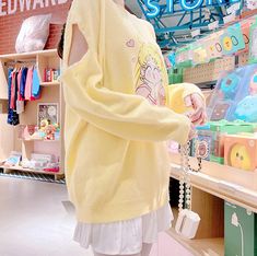 Yellow Saliormoon Sweater PN4366 ●Size: Length 75 cm,bust 100 cm,sleeve 40 cm. ●Material:cotton (Please allow 1-3cm differs due to manual measurement.As different computers display colors differently,the color of the actual may vary slightly from the above images.Thanks for your understanding.) ●About Shipping: We attach great importance to the orders of each customer and parcel delivery. 1.Processing time: 2-3 business days. 2.Shipping time: 10-15 business days to US, please allow 3-4 weeks shipping to other country.(Shipping times can be affected by variable customs clearance times or public holidays.) Light Yellow Sweater, Cute Yellow Long Sleeve Sweatshirt, Pastel Yellow Sweater, Light Yellow Sweatshirt, Vintage Yellow Cotton Sweater, Yellow, Color