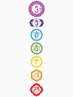 Chakra Simbolos, 7 Chakras Art, Simple Lotus Flower Tattoo, Zibu Symbols, Chakra Decor, Chakra Tattoo, Symbol Drawing, 7 Logo, Chakra Symbols