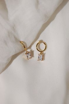 Dainty Dangle Earrings, Clip On Hoop Earrings, Earrings Crystal, Earrings Dainty, Clip On, Clip On Earrings, Dangle Earrings, Hoop Earrings, Stud Earrings