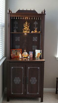 Padma Priya writes " Thank you so much that great and descriptive blog" Diy Pooja Mandir, Carpeted Room, Mandir Design, Pooja Mandir, Regal Design, Room Door Design