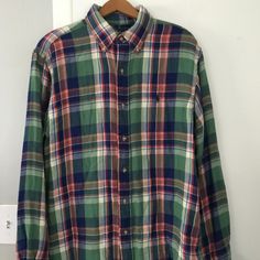 Excellent Brand New Condition. Heavy Duty Flannel. Button-Down Collar. Rare!!!! Mountain Equipment, Shirts Vintage, Vintage Ralph Lauren, Lauren Green, Ralph Lauren Shirt, Button Down Collar, Plaid Flannel, Ralph Lauren Men, Casual Shirts For Men