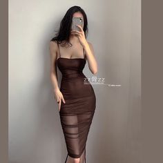 Brand Name: WOMENGAGASilhouette: SheathOrigin: CN(Origin)Season: SummerNeckline: Slash neckSleeve Style: Spaghetti StrapStyle: Office LadyDresses Length: Above Knee, MiniMaterial: COTTONMaterial: PolyesterMaterial: AcetateMaterial: AcrylicAge: Ages 25-35 Years OldProfile Type: HModel Number: coffee Closure Type: LaceSleeve Length(cm): SleevelessType: CamisoleRelease Date: Spring 2021Fabric Type: Chemical FiberMaterial Composition: Synthetic FiberWaistline: empirePattern Type: Solid Party Dress Women, Fe Clothing, Mini Party Dress, Birthday Fits, Office Dresses For Women, Ruffles Fashion, Mini Party, Bodycon Dress Parties, Cute Comfy Outfits