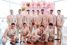 Izzy's Chambelanes Quinceñera White And Gold Chambelanes Outfits, Blush Chambelanes Outfits, Chamblena Outfits, Rose Gold Chambelanes Outfits, Champagne Chambelan Outfits, Quince Chambelanes Outfits Pink, Pink Chambelan Outfits, Chambelanes Outfits Pink, Damas And Chambelanes Outfits