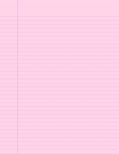 a pink lined paper with lines on it