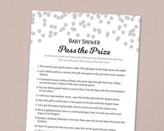 a baby shower pass the prize poem