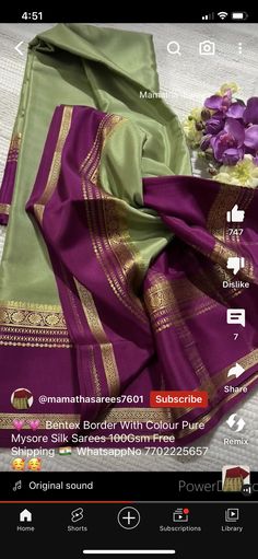 Green Mysore Silk Saree, Buddha Thoughts, Indian Bridesmaid Dresses, Pista Green, Womens Pants Design, Lehenga Designs Simple