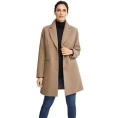 Ellos Women's Classic Wool-Blend Coat Coat.The menswear-inspired silhouette of this coat makes it a timeless investment. Features a shawl collar with a notched lapel, single breasted 2 button closure, front seams & back vent. Straight silhouetteAppox. 36" hits at lower thighFully lined50% wool/ 50% other fibers Dry clean. Imported.. About the brand: Ellos believes in modern and effortless dressing for plus size clothing for women. Our clothes are for every part of your life, letting you be you. Scandinavian Lifestyle, Faux Coat, Long Overcoat, Plus Size Winter, Long Sleeve Outerwear, Dark Taupe, Plus Size Coats, Wool Blend Coat, Menswear Inspired